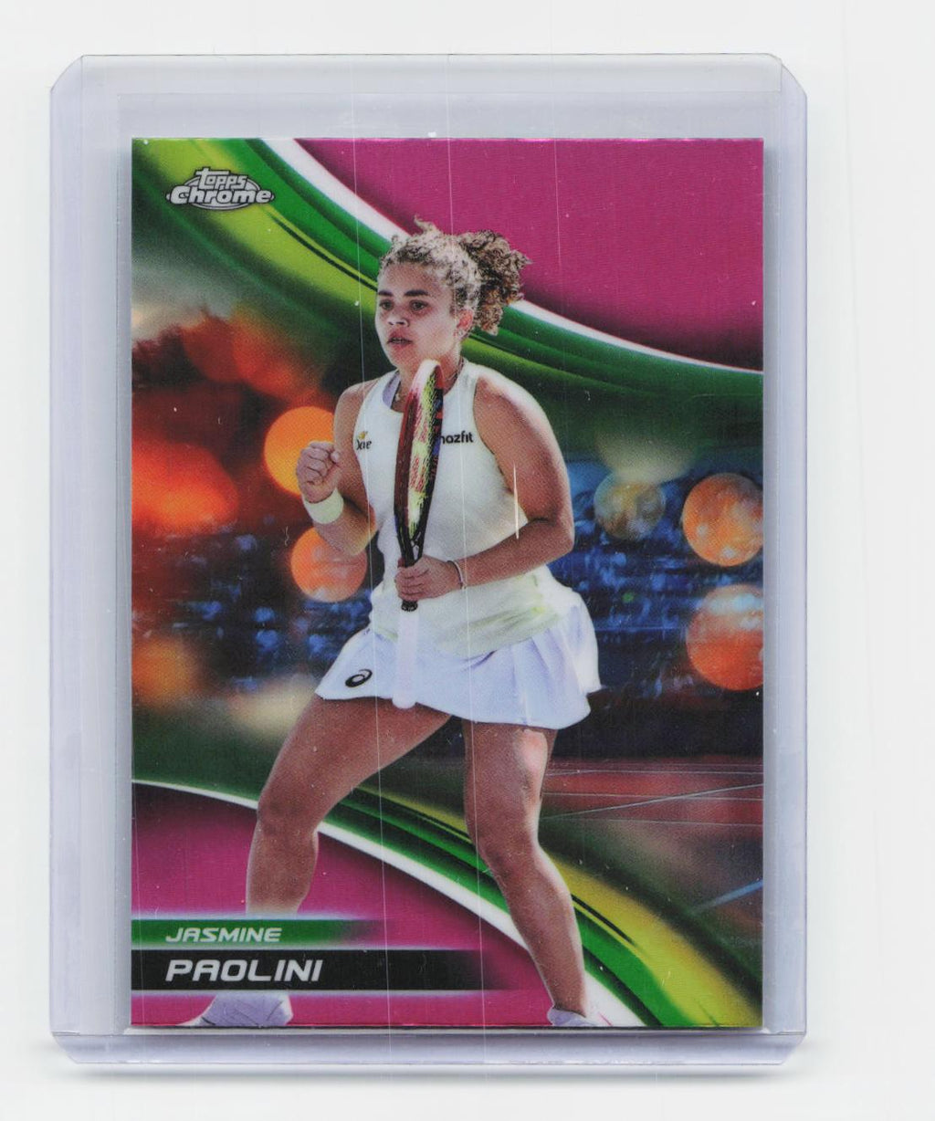 2025 Topps Chrome #6 Jasmine Paolini Pink Refractor