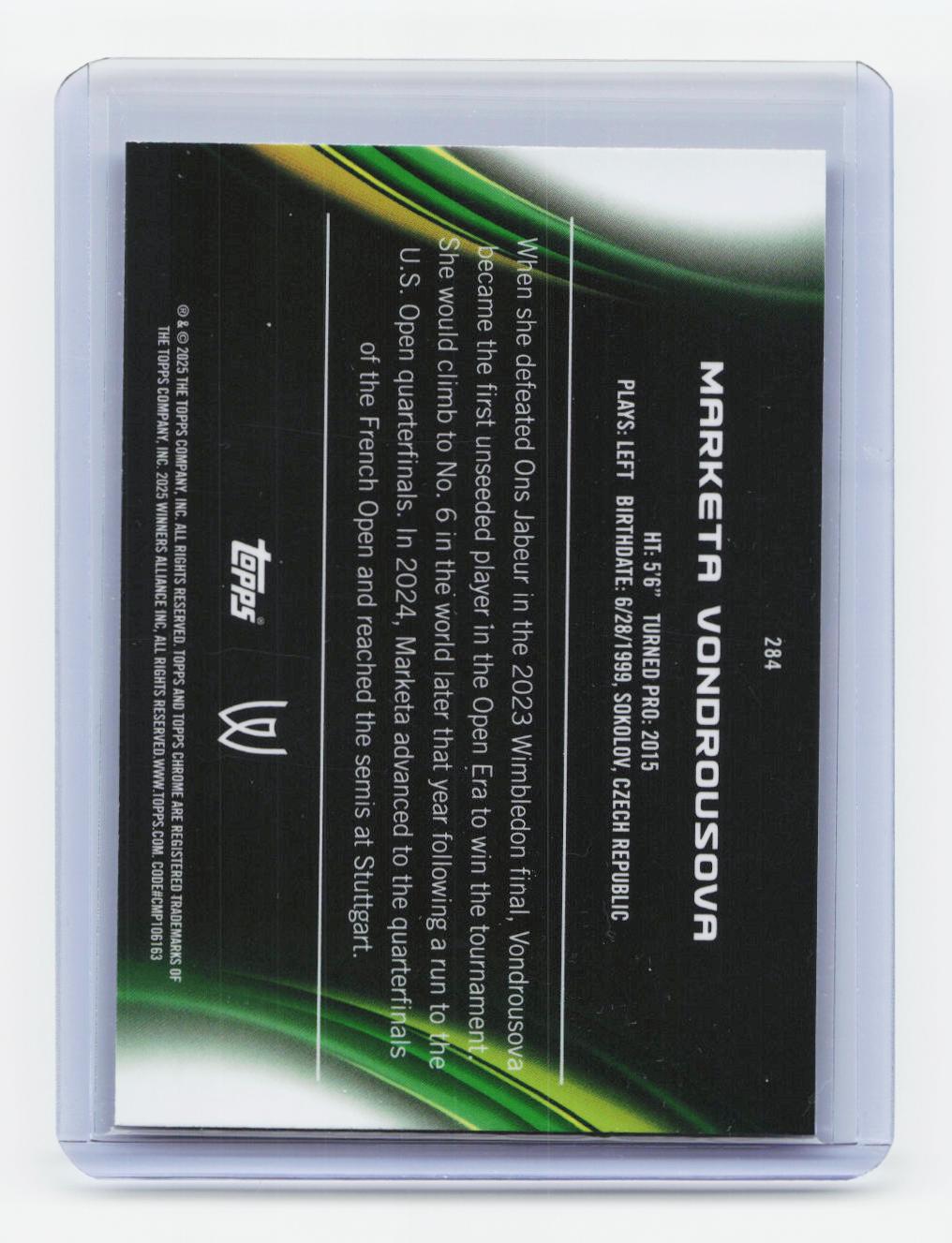2025 Topps Chrome #284 Marketa Vondrousova Geometric Refractor