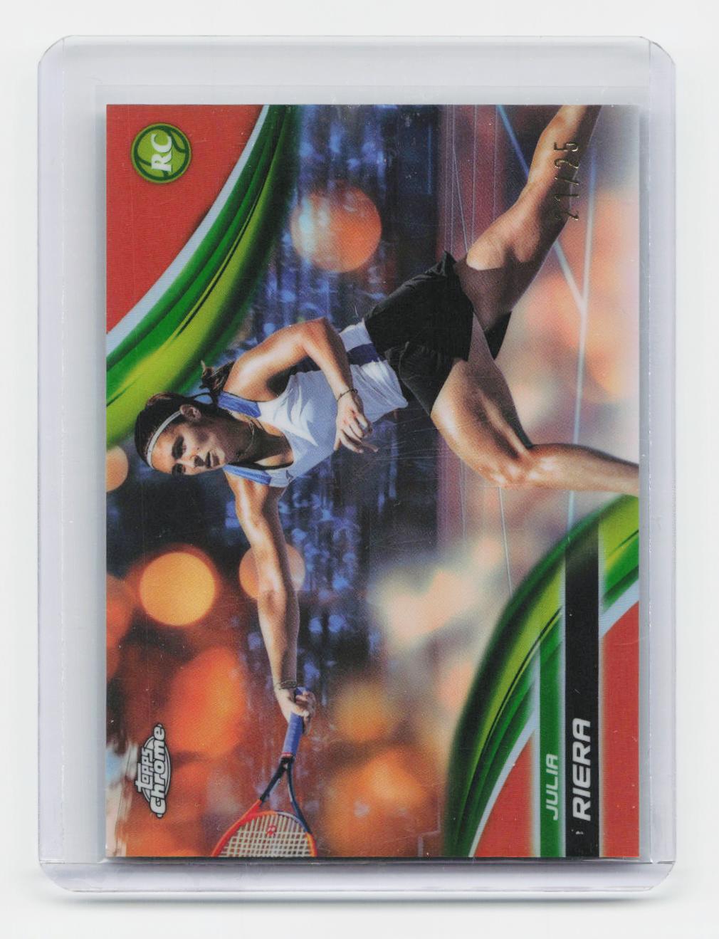 2025 Topps Chrome #139 Julia Riera Orange Refractor #/25