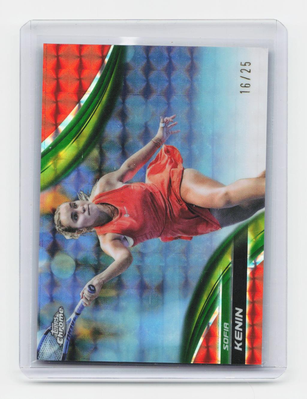 2025 Topps Chrome #181 Sofia Kenin Orange Geometric Refractor #/25