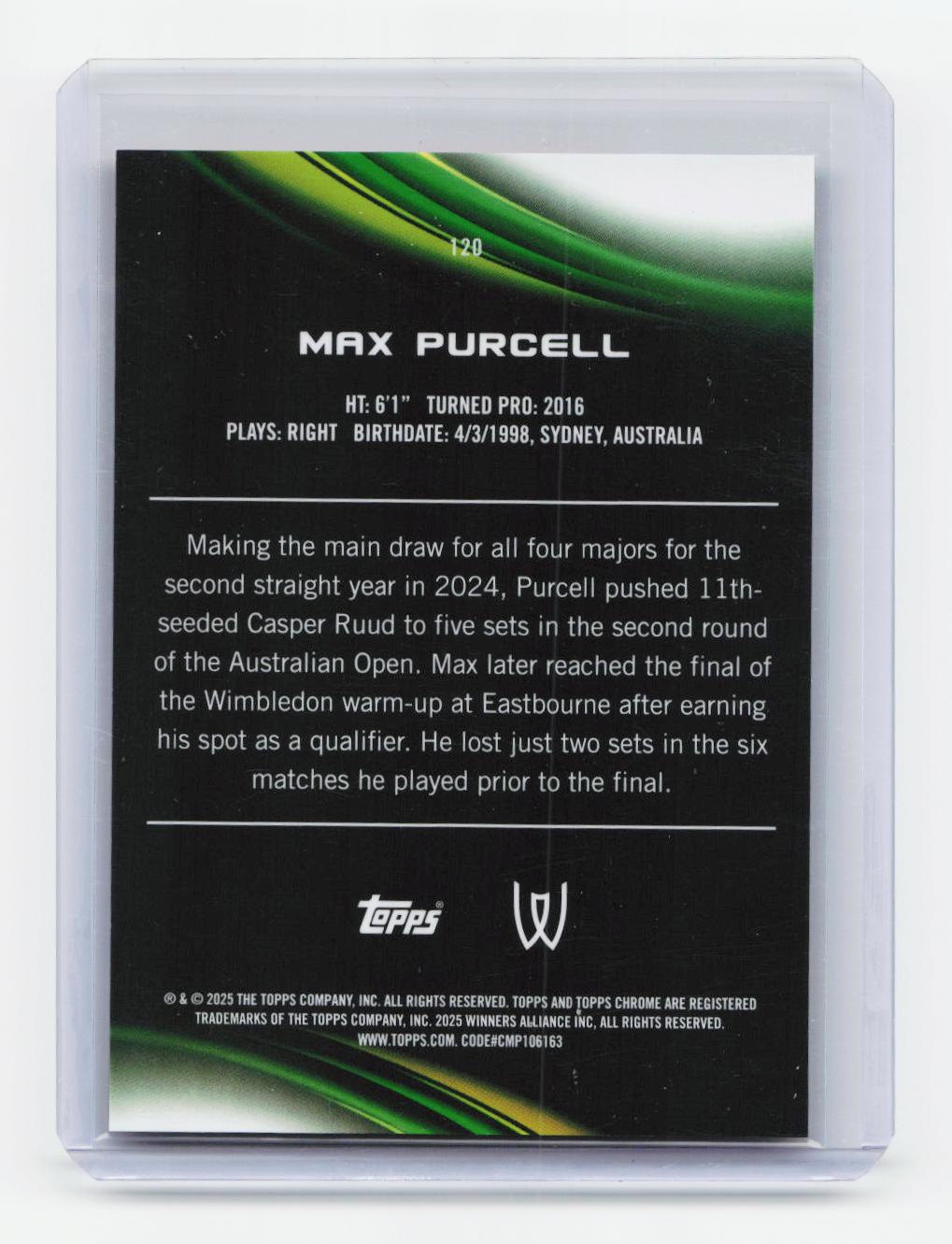 2025 Topps Chrome #120 Max Purcell Orange Geometric Refractor #/25
