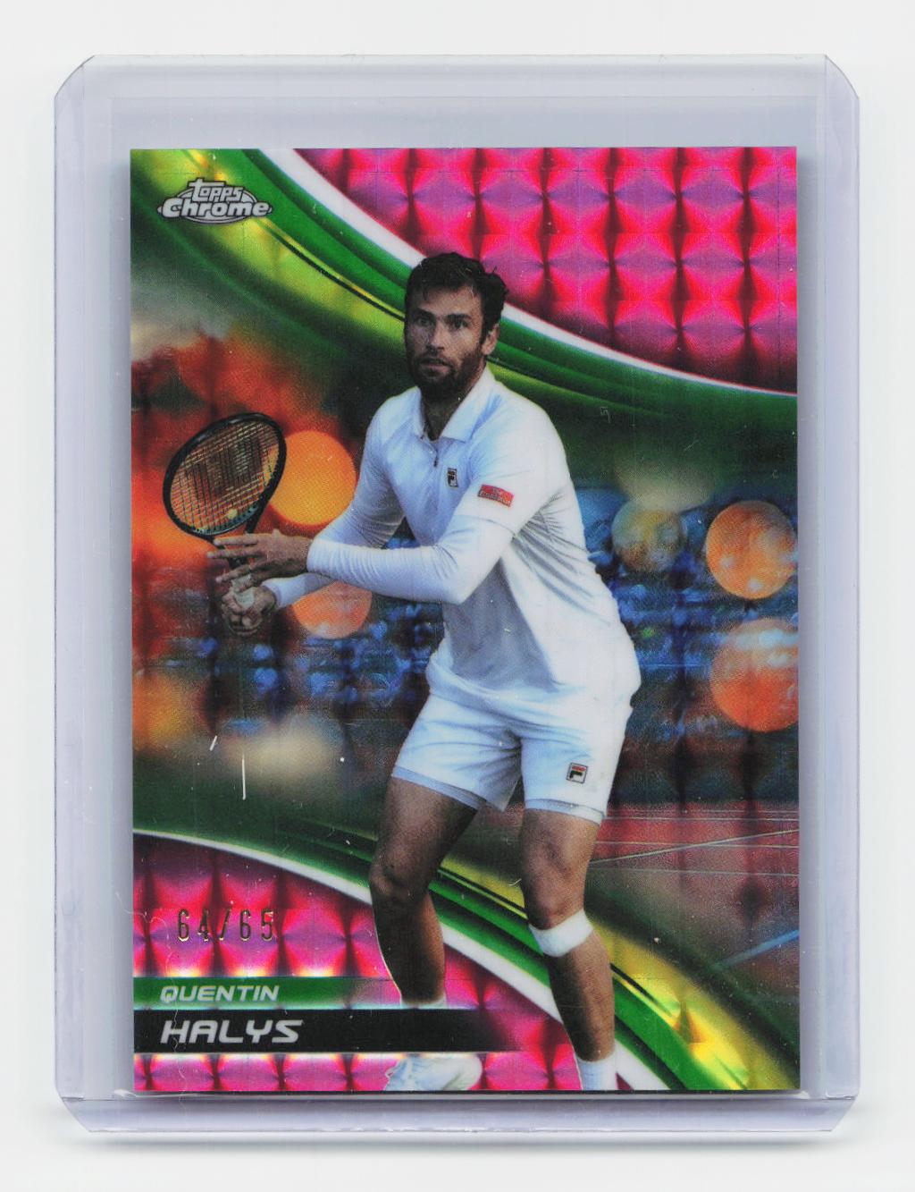 2025 Topps Chrome #117 Quentin Halys Pink Geometric Refractor #/65