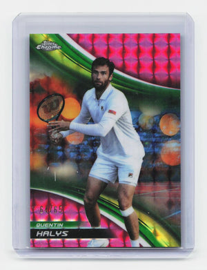 2025 Topps Chrome #117 Quentin Halys Pink Geometric Refractor #/65