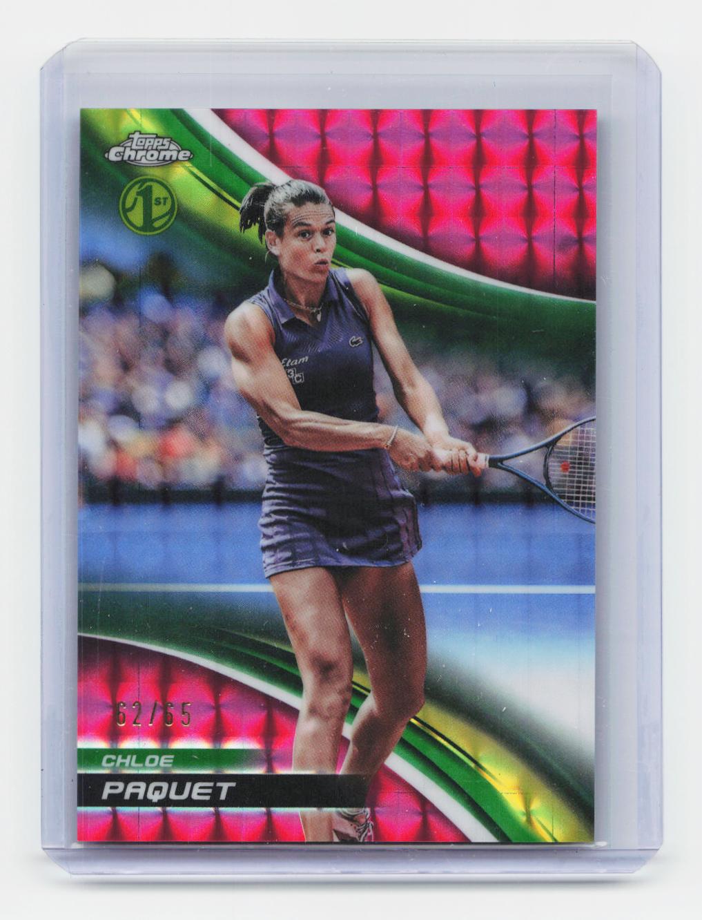 2025 Topps Chrome #130 Chloe Paquet Pink Geometric Refractor #/65