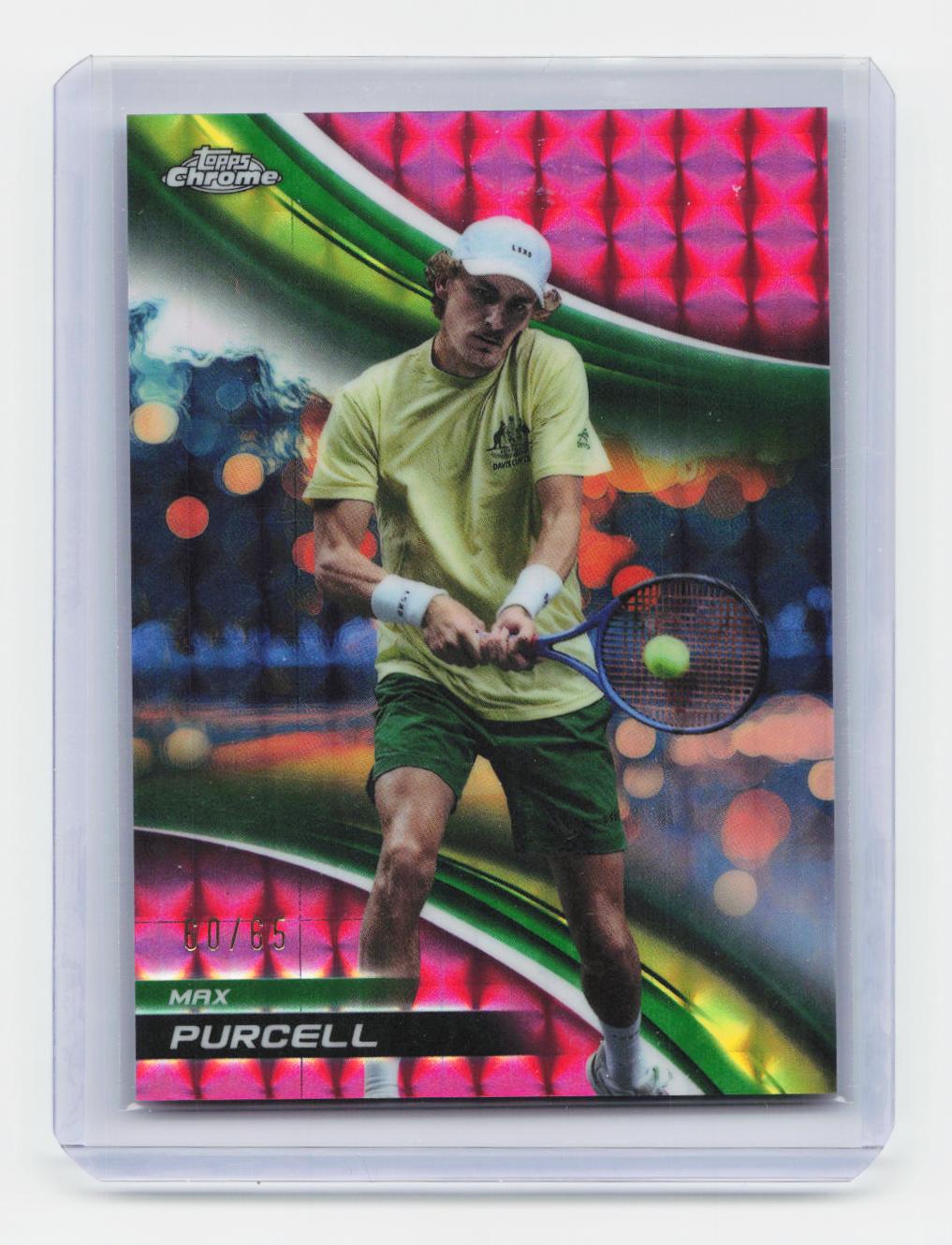 2025 Topps Chrome #120 Max Purcell Pink Geometric Refractor #/65