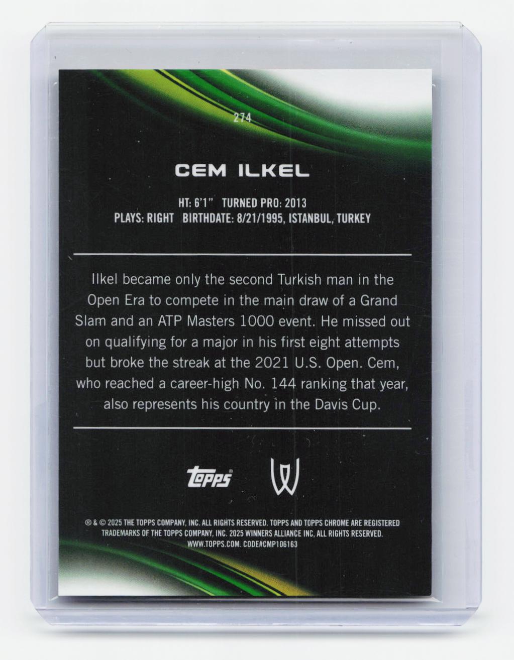 2025 Topps Chrome #274 Cem Ilkel Gold Geometric Refractor #/50