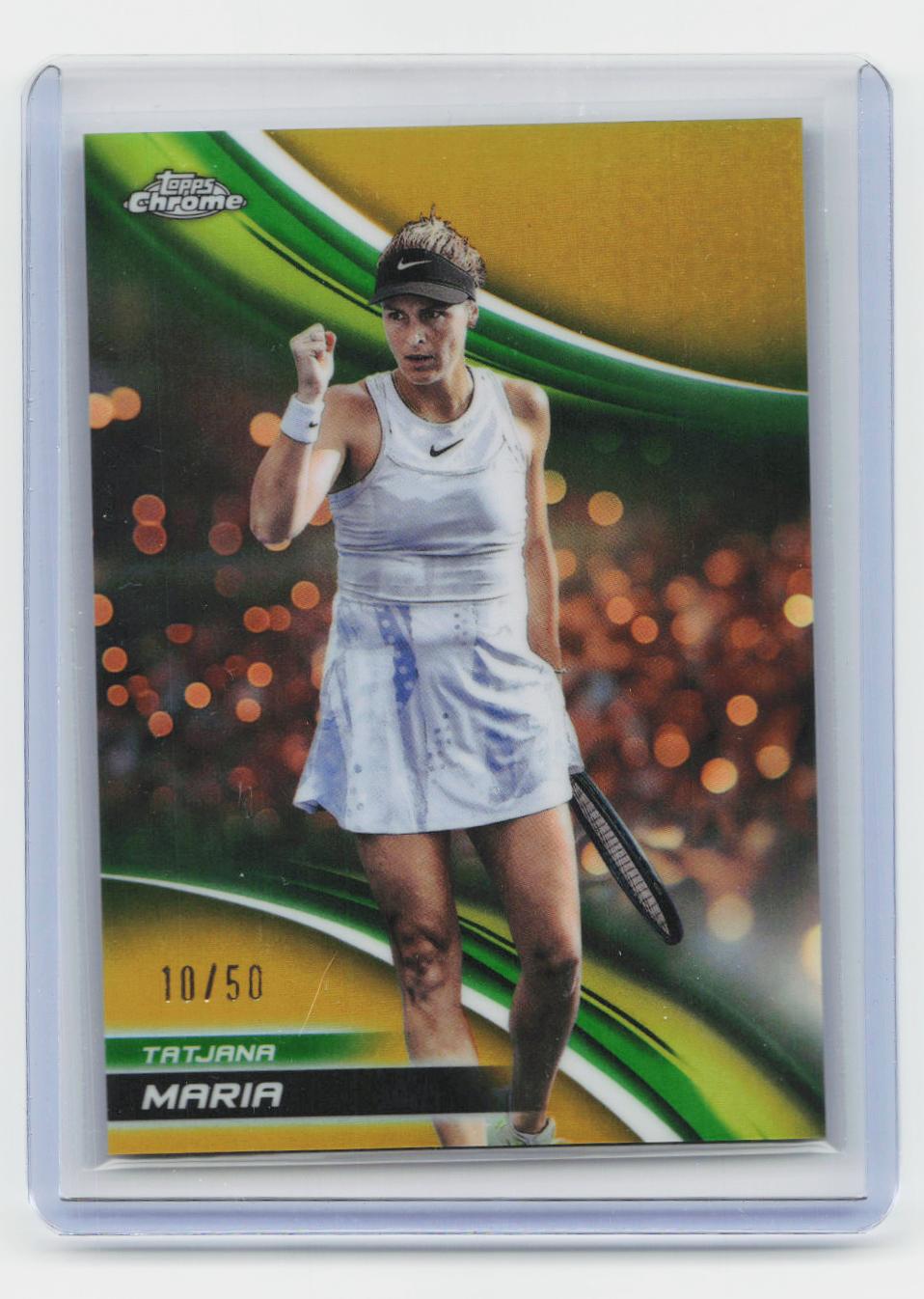 2025 Topps Chrome #124 Tatjana Maria Gold Refractor #/50