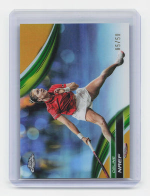 2025 Topps Chrome #159 Celine Naef Gold Refractor #/50