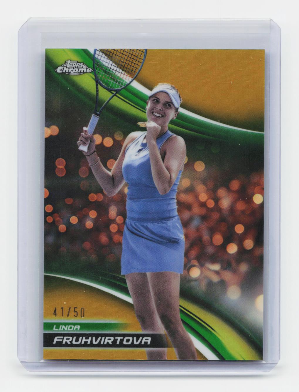 2025 Topps Chrome #202 Linda Fruhvirtova Gold Refractor #/50