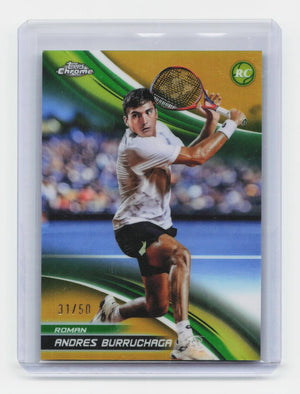 2025 Topps Chrome #152 Roman Andres Burruchaga Gold Refractor #/50