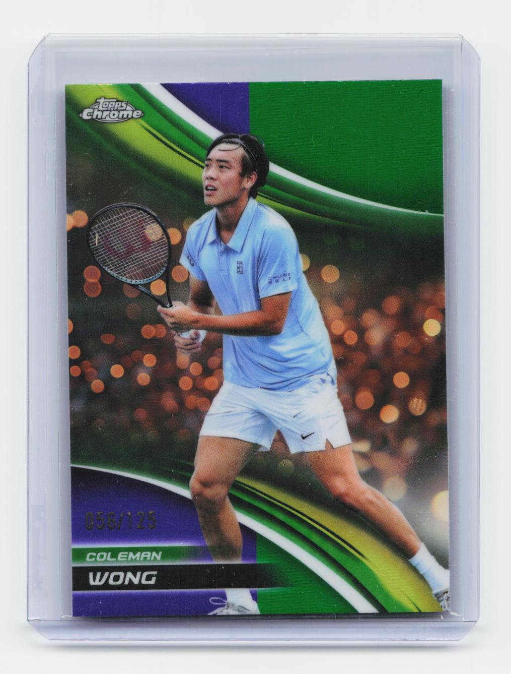 2025 Topps Chrome #168 Coleman Wong Purple/Green Refractor #/125