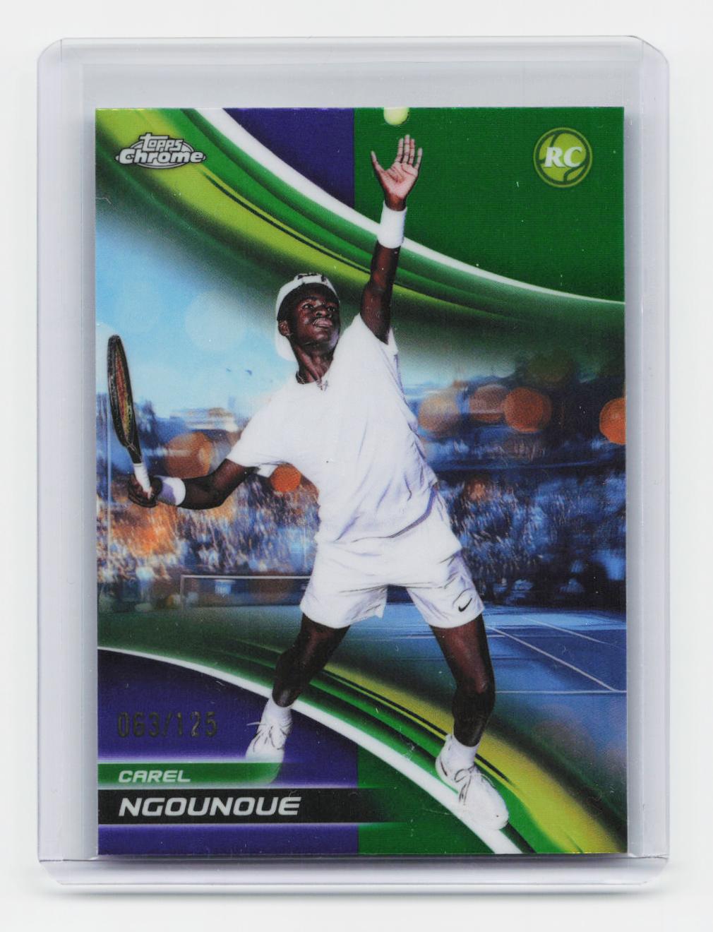 2025 Topps Chrome #61 Carel Ngounoue Purple/Green Refractor #/125