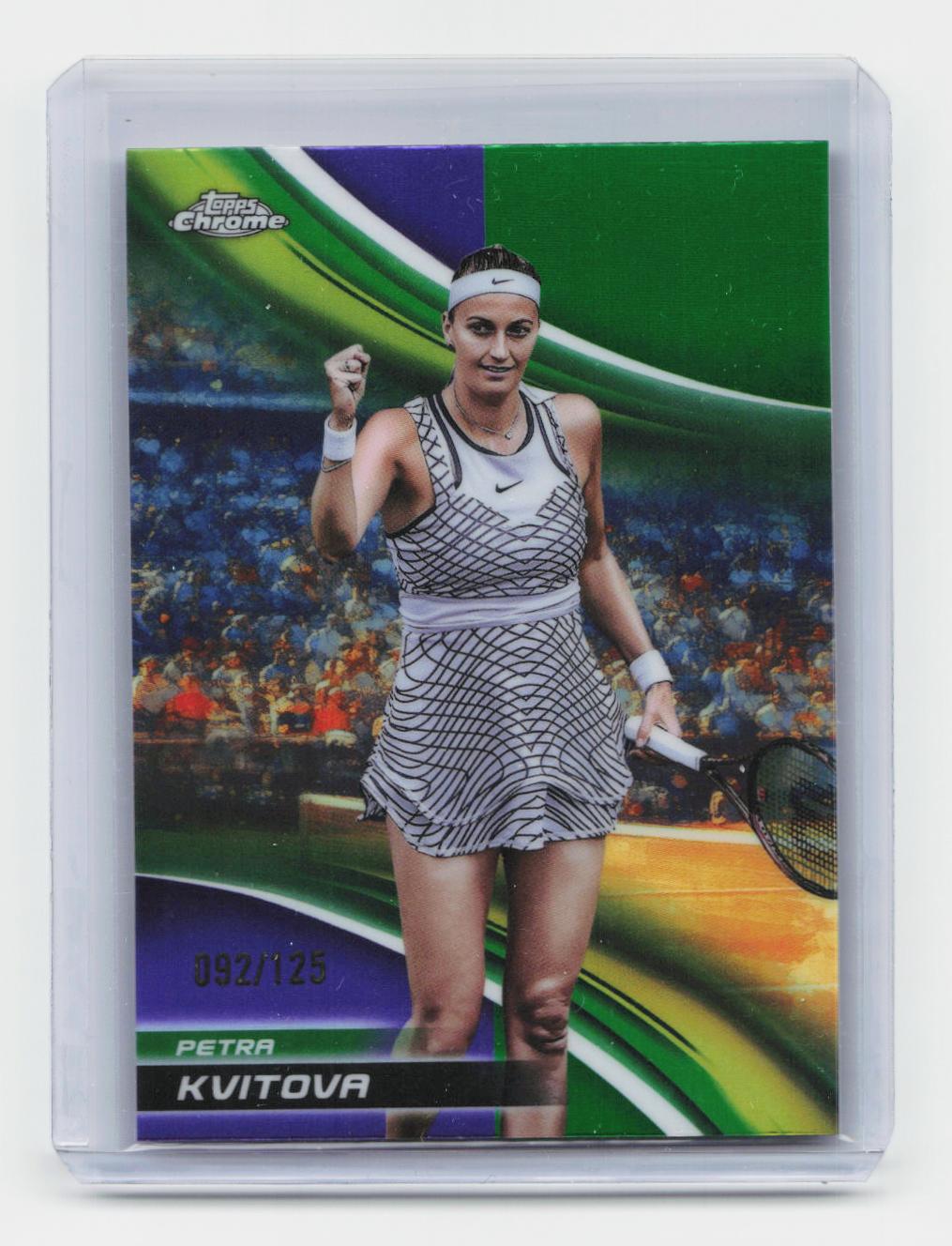 2025 Topps Chrome #211 Petra Kvitova Purple/Green Refractor #/125