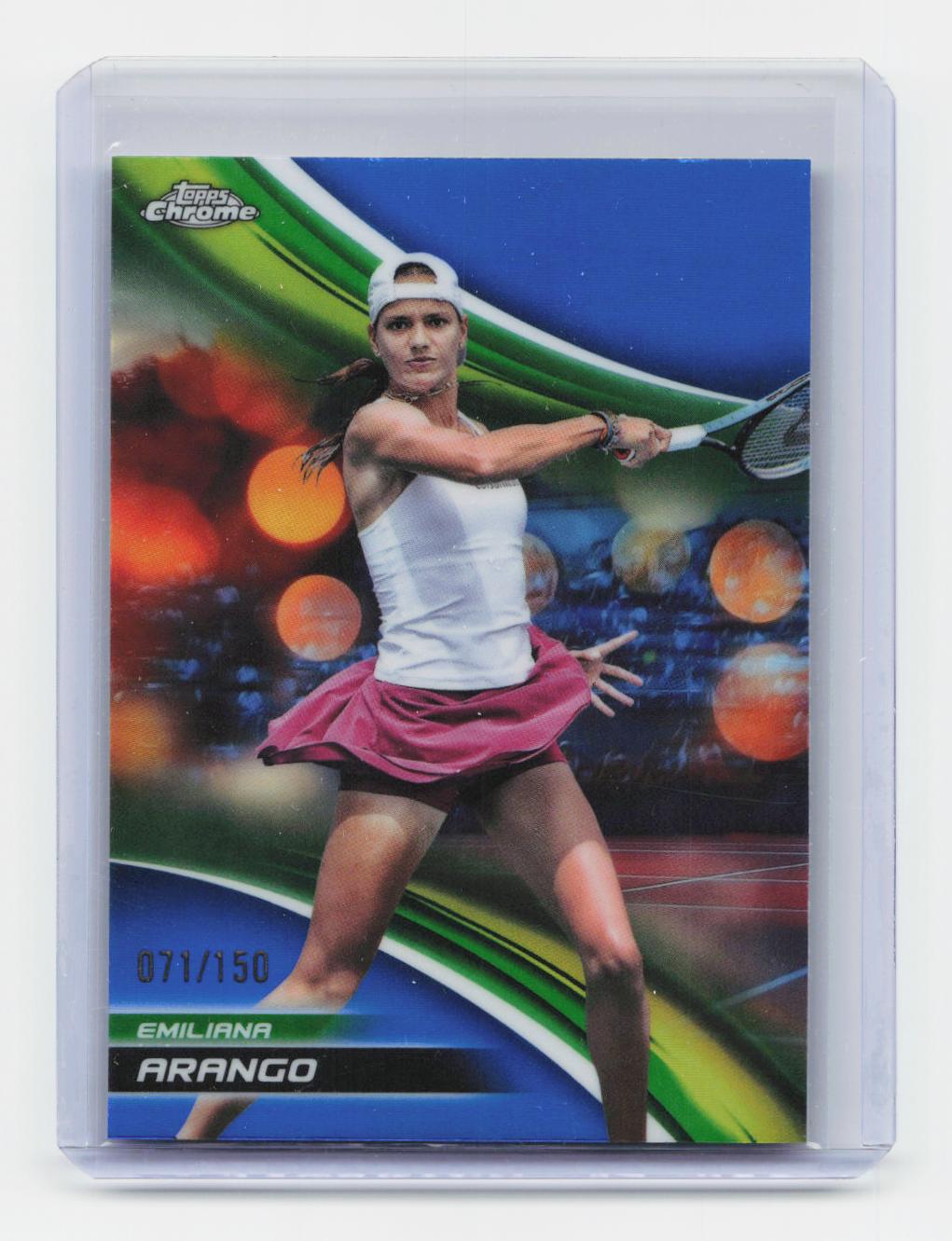 2025 Topps Chrome #206 Emiliana Arango Blue Refractor #/150