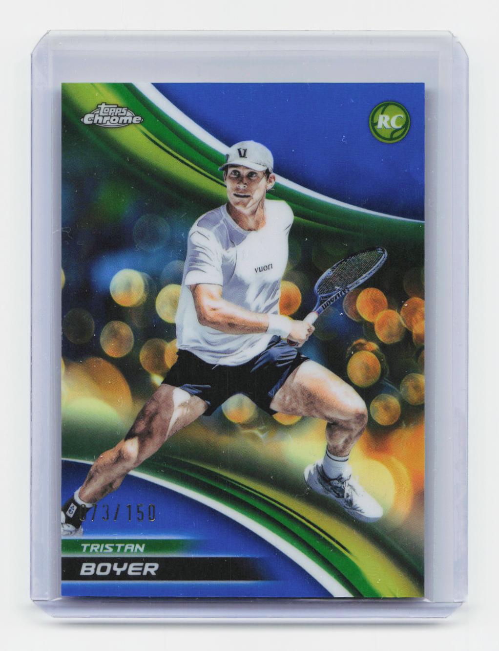 2025 Topps Chrome #184 Tristan Boyer Blue Refractor #/150