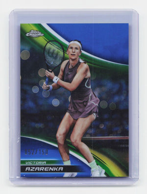 2025 Topps Chrome #34 Victoria Azarenka Blue Refractor #/150