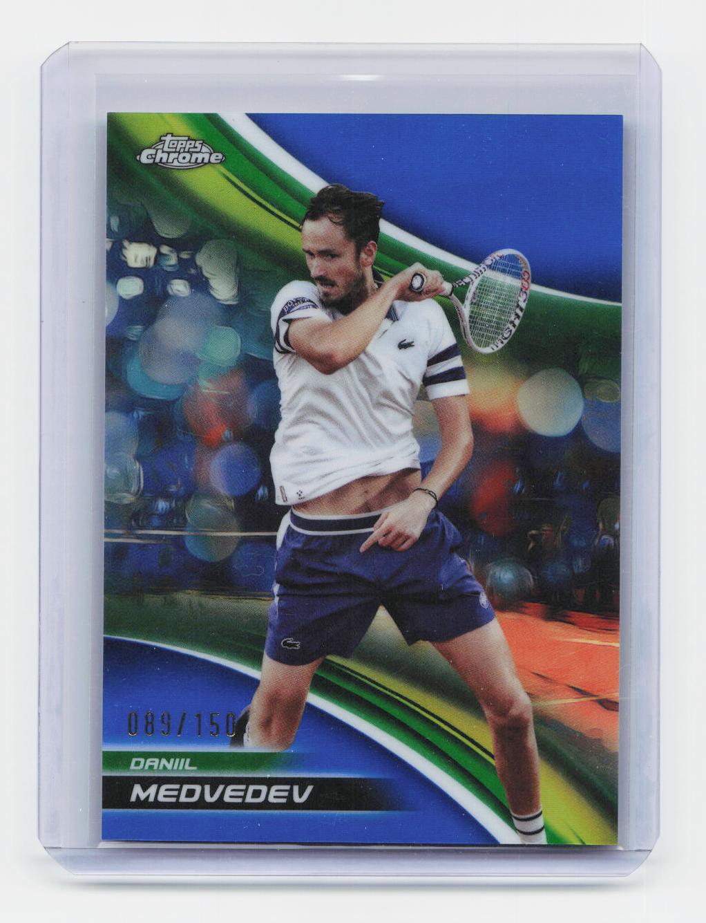 2025 Topps Chrome #3 Daniil Medvedev Blue Refractor #/150