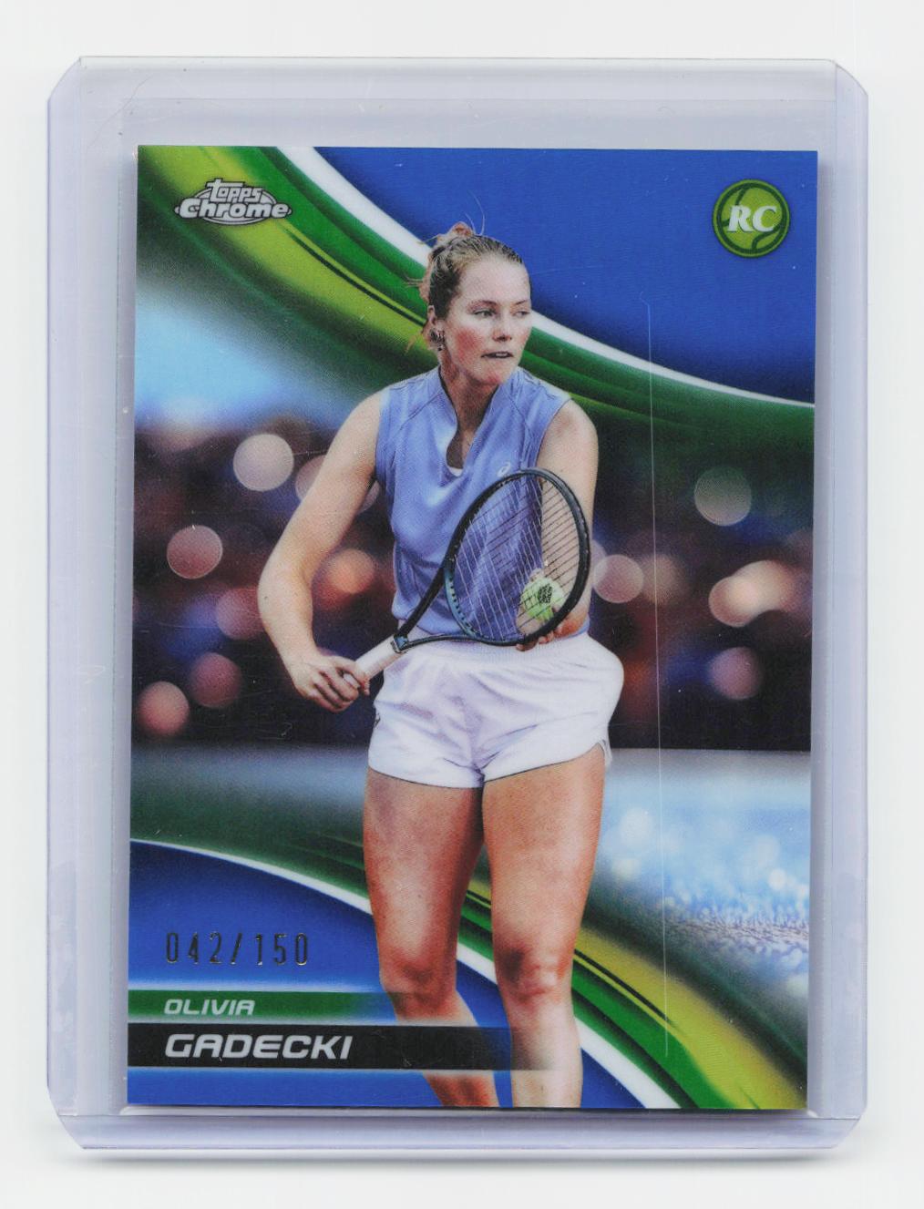 2025 Topps Chrome #110 Olivia Gadecki Blue Refractor #/150