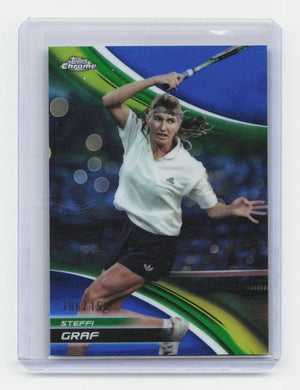 2025 Topps Chrome #245 Steffi Graf Blue Refractor #/150