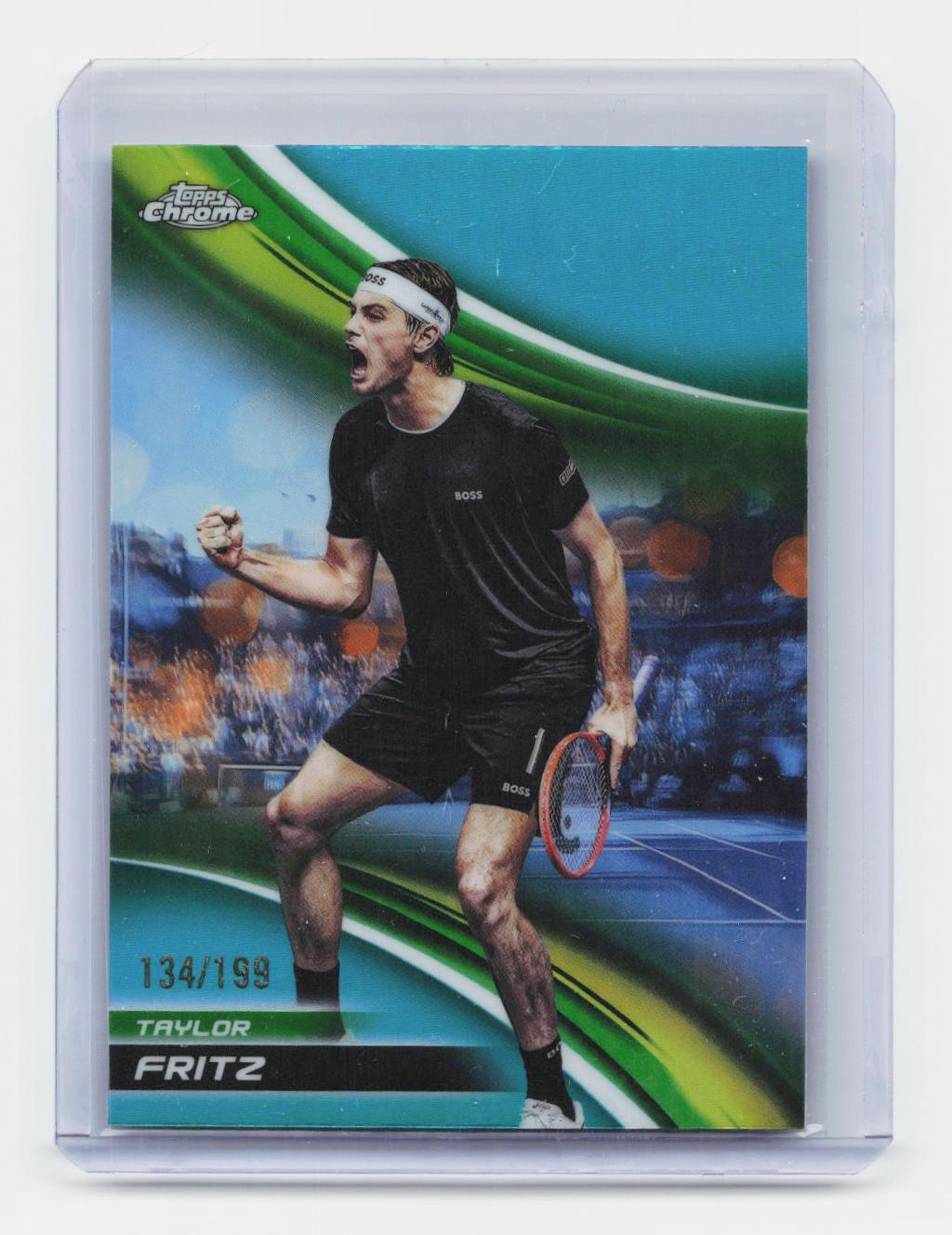2025 Topps Chrome #5 Taylor Fritz Aqua Refractor #/199