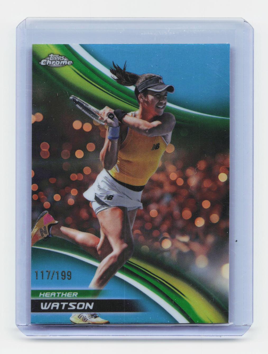 2025 Topps Chrome #157 Heather Watson Aqua Refractor #/199