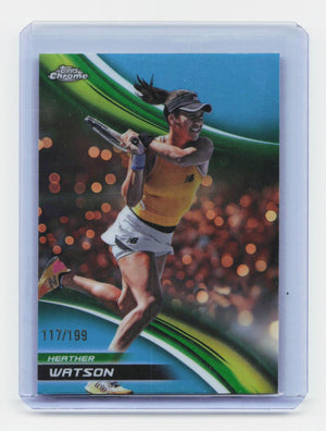2025 Topps Chrome #157 Heather Watson Aqua Refractor #/199