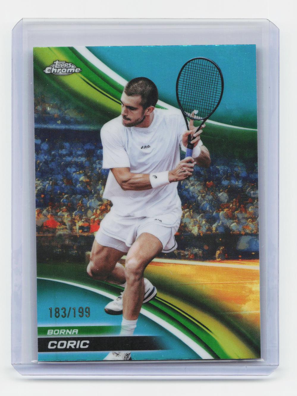 2025 Topps Chrome #122 Borna Coric Aqua Refractor #/199