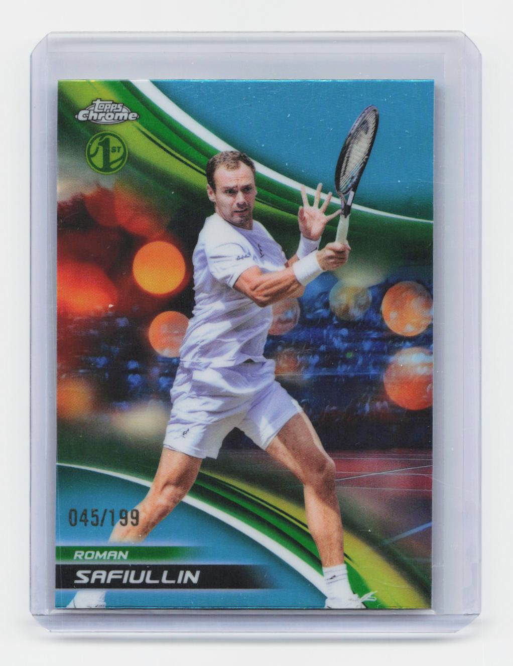 2025 Topps Chrome #83 Roman Safiullin Aqua Refractor #/199