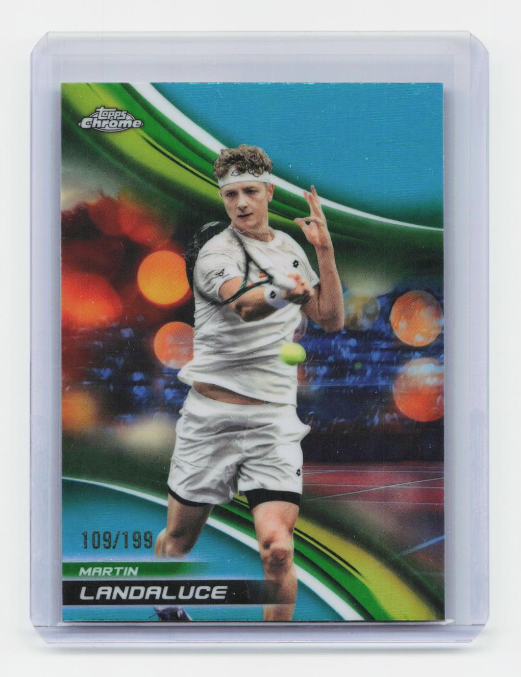 2025 Topps Chrome #183 Martin Landaluce Aqua Refractor #/199