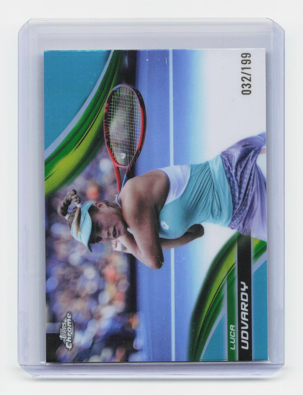 2025 Topps Chrome #252 Luca Udvardy Aqua Refractor #/199