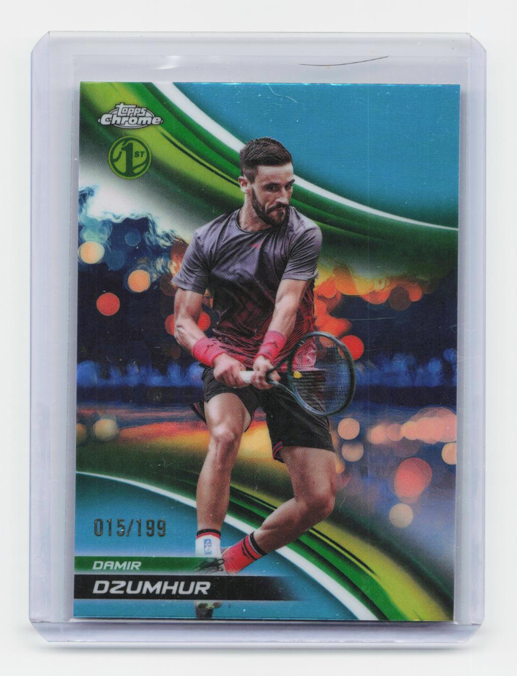 2025 Topps Chrome #131 Damir Dzumhur Aqua Refractor #/199