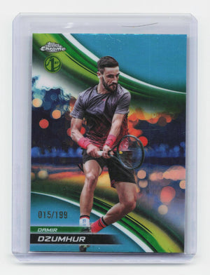 2025 Topps Chrome #131 Damir Dzumhur Aqua Refractor #/199