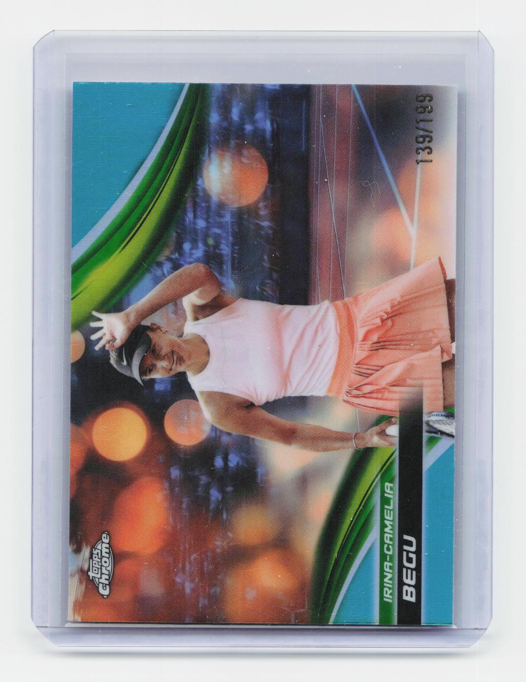2025 Topps Chrome #128 Irina-Camelia Begu Aqua Refractor #/199