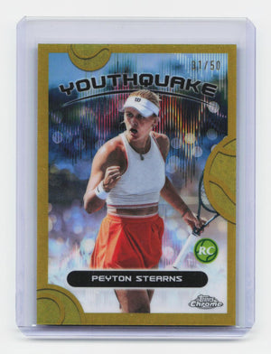 2025 Topps Chrome #YQE-12 Peyton Stearns Youthquake Gold Refractor #/50