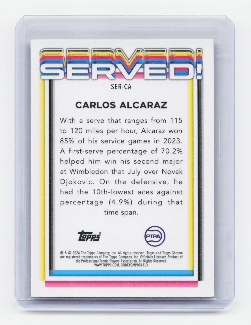 2024 Topps Chrome #SER-CA Carlos Alcaraz Served!