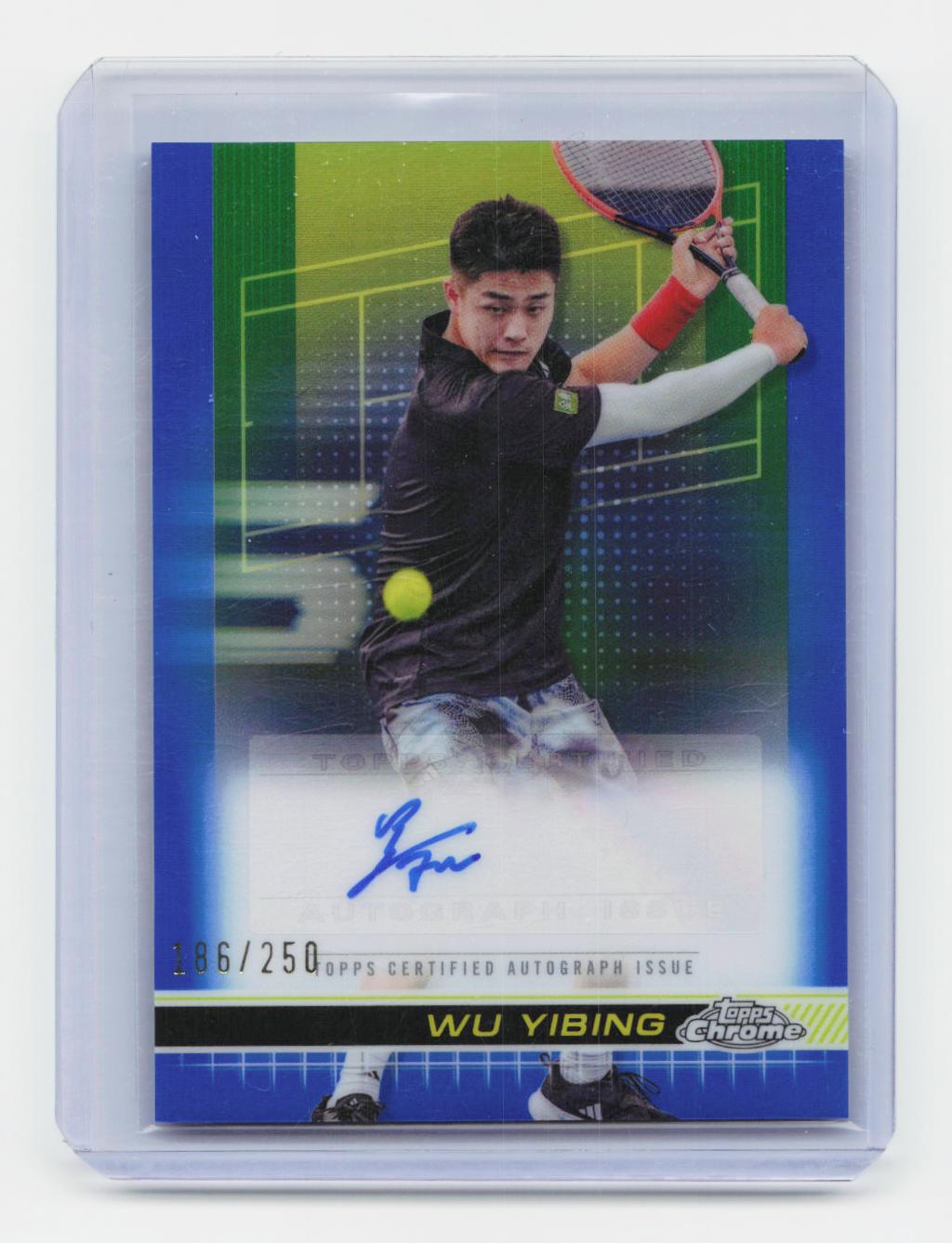 2024 Topps Chrome #TCA-YWU Wu Yibing Autographs Blue Refractor #/250