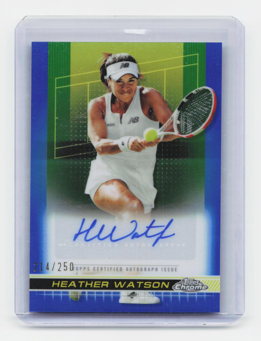 2024 Topps Chrome #TCA-HWT Heather Watson Autographs Blue Refractor #/250