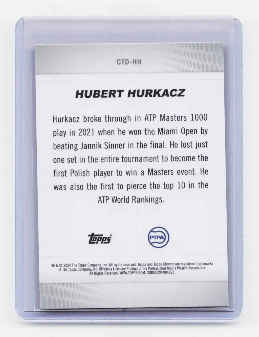 2024 Topps Chrome #CTD-HH Hubert Hurkacz Captured Orange Refractor #/25