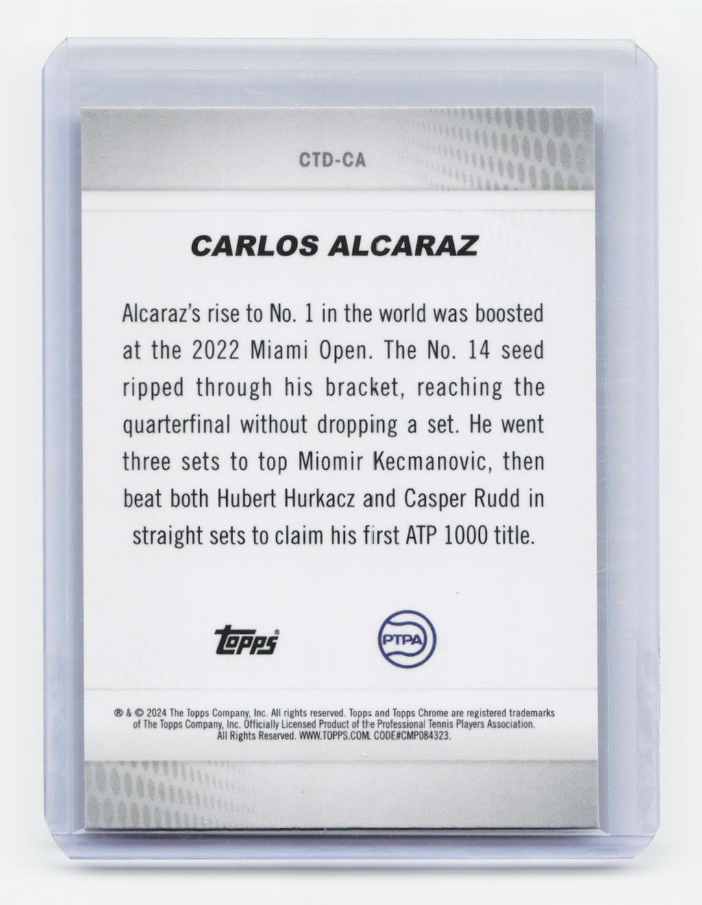 2024 Topps Chrome #CTD-CA Carlos Alcaraz Captured