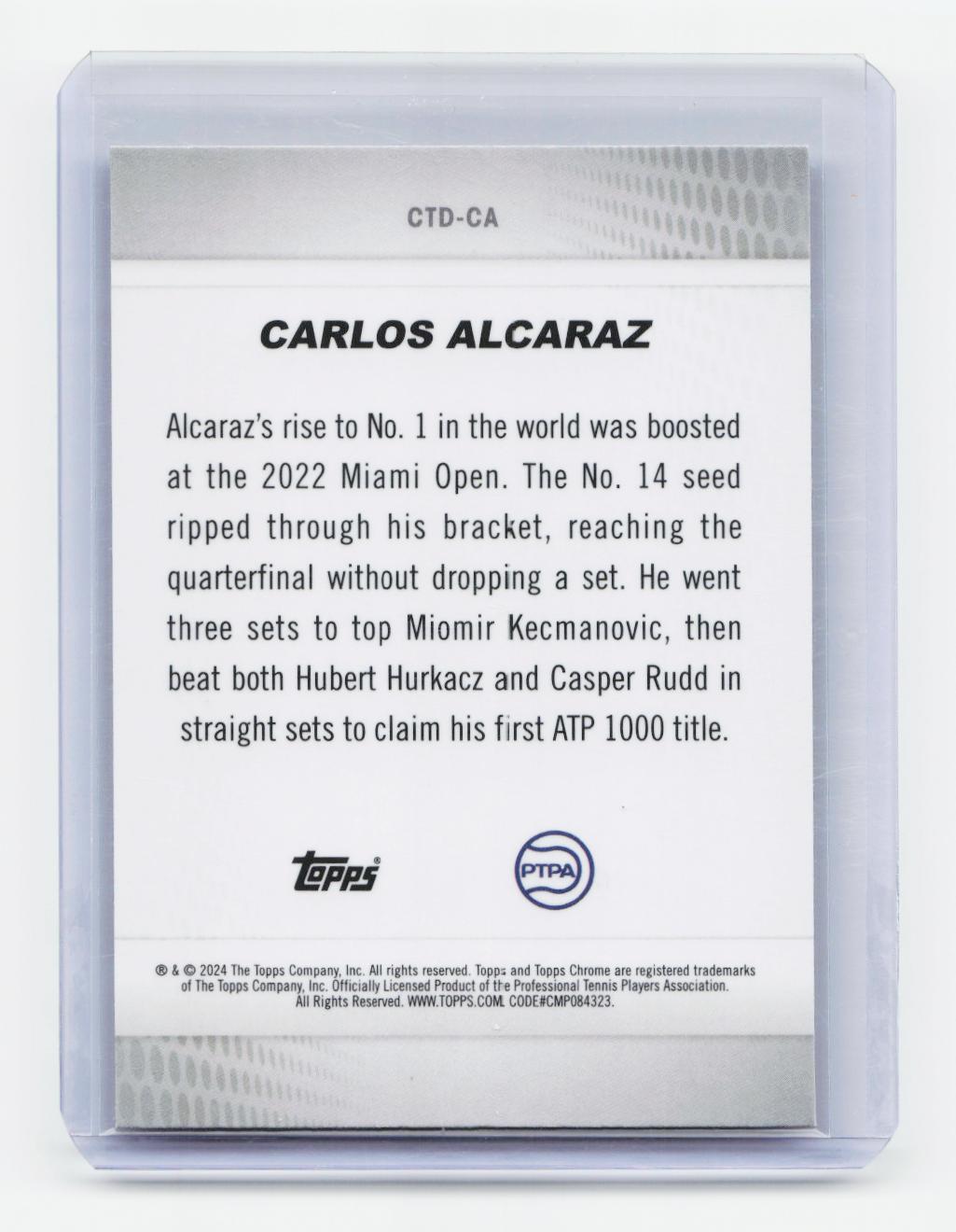 2024 Topps Chrome #CTD-CA Carlos Alcaraz Captured