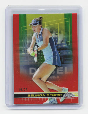 2024 Topps Chrome #137 Belinda Bencic Orange Refractor #/25