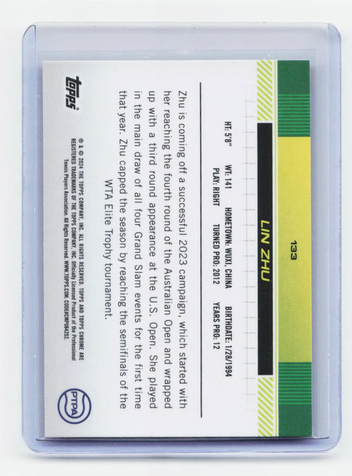 2024 Topps Chrome #133 Lin Zhu Orange Refractor #/25