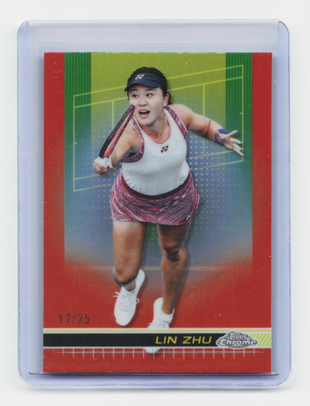 2024 Topps Chrome #133 Lin Zhu Orange Refractor #/25