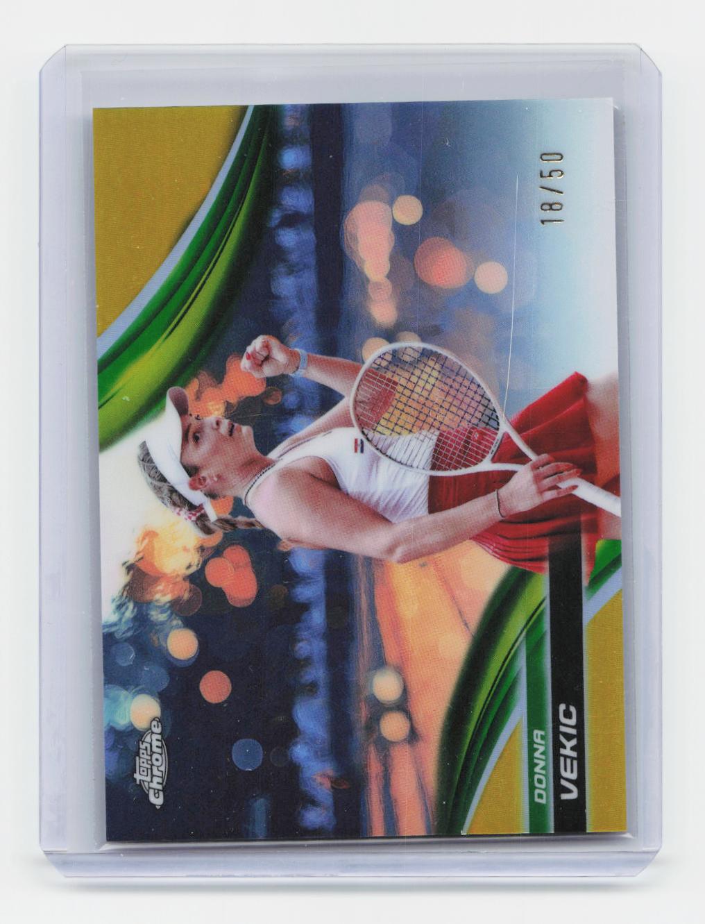 2025 Topps Chrome #31 Donna Vekic Gold Refractor #/50
