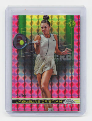 2024 Topps Chrome #144 Jaqueline Cristian Pink Geometric Refractor #/65