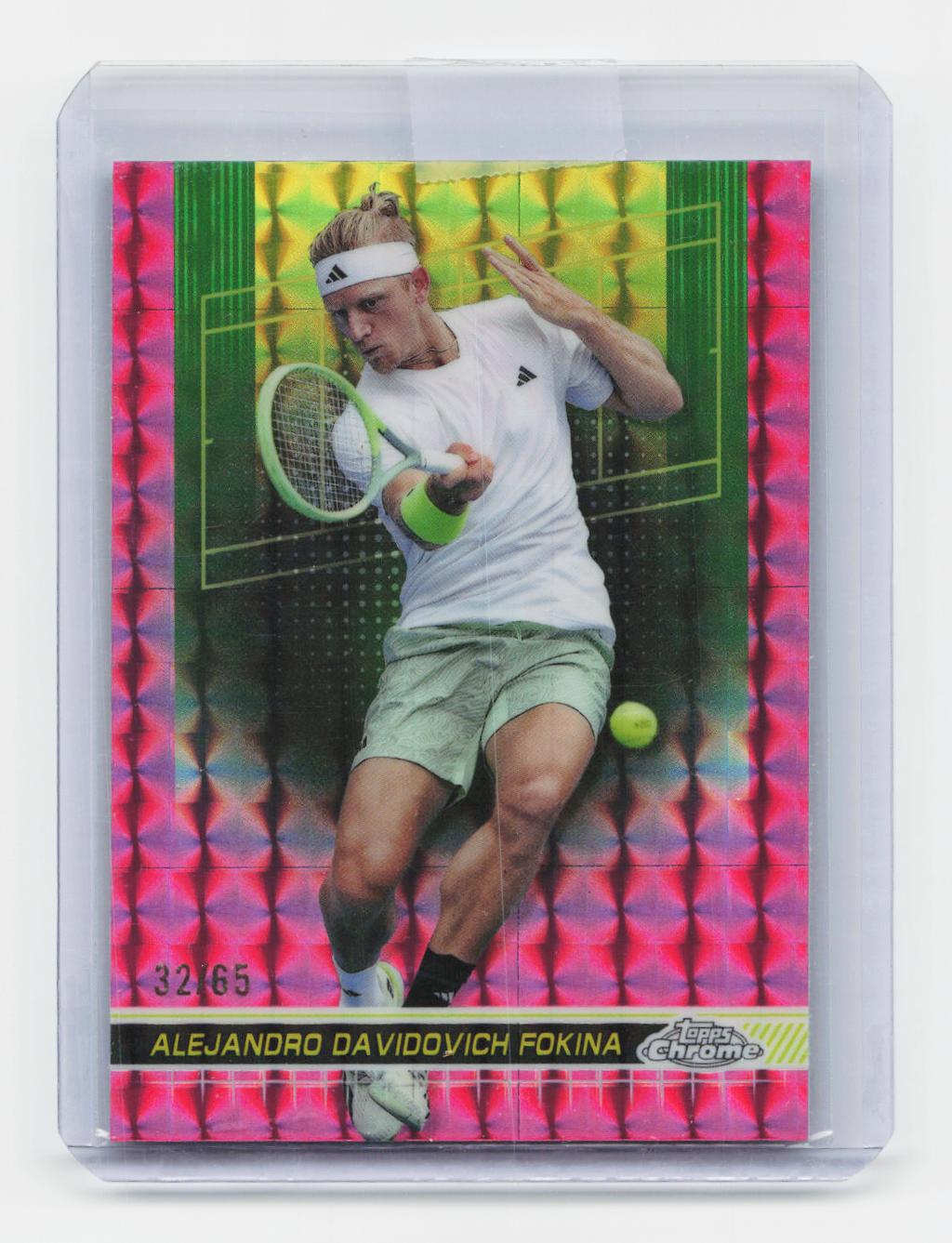 2024 Topps Chrome #148 Alejandro Davidovich Fokina Pink Geometric Refractor #/65