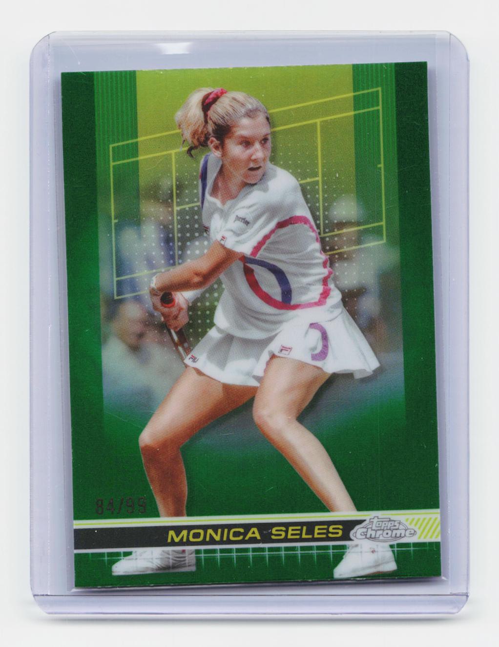 2024 Topps Chrome #159 Monica Seles Green Grass Court Refractor #/99