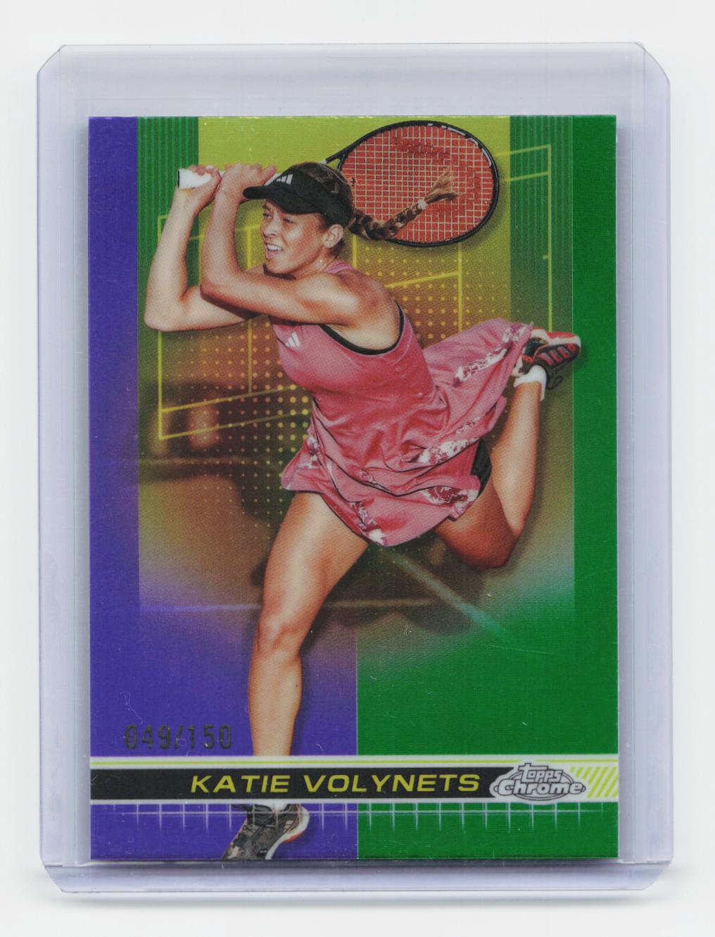 2024 Topps Chrome #60 Katie Volynets Purple/Green Refractor #/150