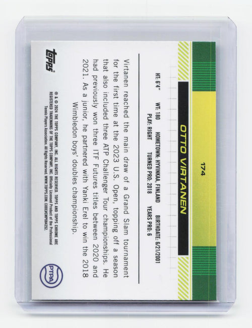 2024 Topps Chrome #174 Otto Virtanen Lime Green Refractor #/299