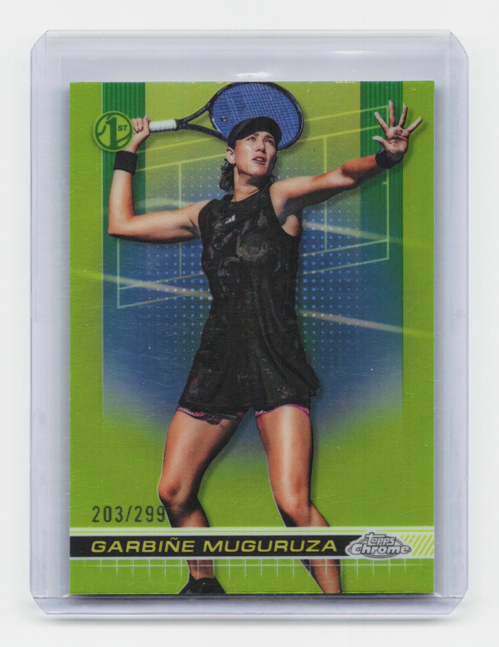 2024 Topps Chrome #39 Garbiñe Muguruza Lime Green Refractor #/299